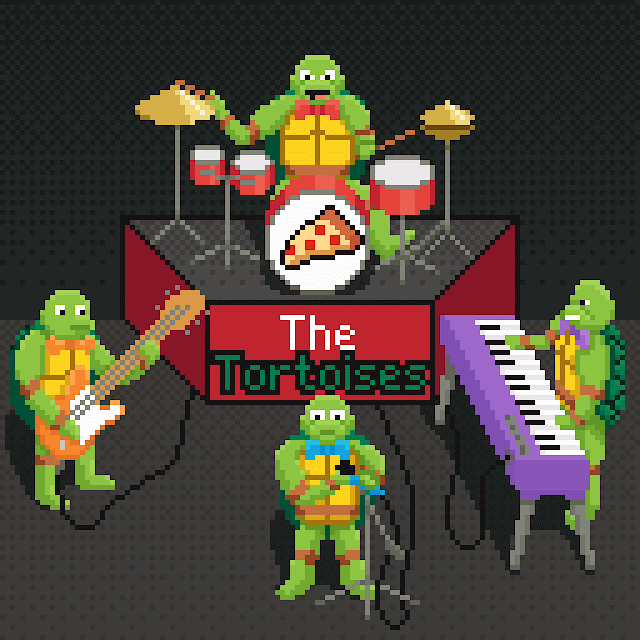 Pixel art created for Octobit. Day 23: TMNT ripoff