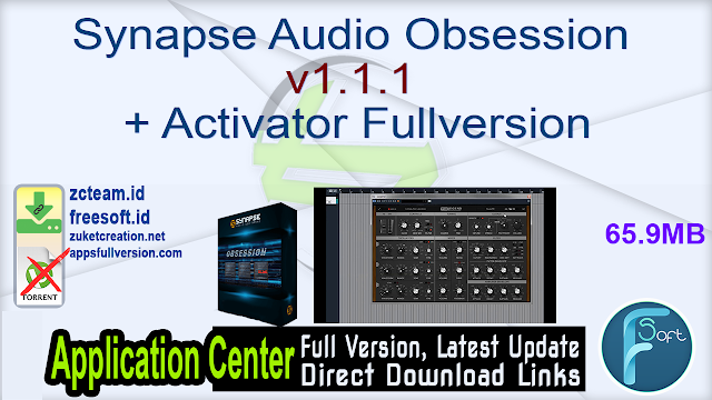 Synapse Audio Obsession v1.1.1 + Activator Fullversion