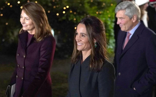 The parents of the Duchess of Cambridge, Carole and Michael Middleton and her sister Pippa Matthew