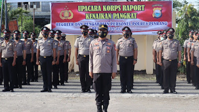 64 personel Polres Pinrang Naik Pangkat Periode Januari 2022