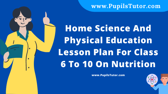 Free Download PDF Of Home Science And Physical Education Lesson Plan For Class 6 To 10 On Nutrition Topic For B.Ed 1st 2nd Year/Sem, DELED, BTC, M.Ed On Macro Teaching Skill In English. - www.pupilstutor.com