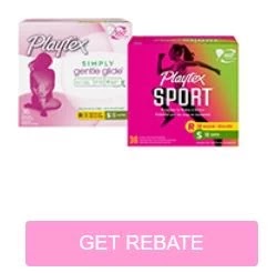 $1.00/1 Playtex rebate offer from Playtex via PayPal