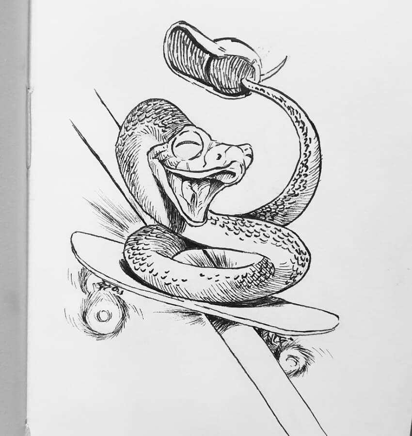 05-A-snake-skateboarding-Josh-Matamoros-www-designstack-co