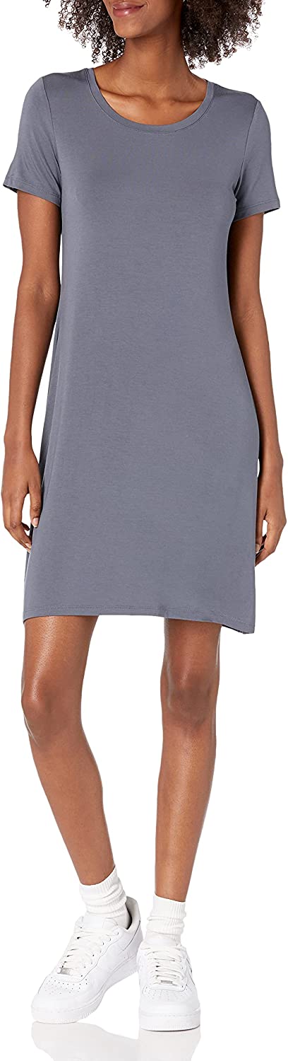 Daily Ritual Women's Jersey Standard-Fit Short-Sleeve Scoopneck T-Shirt Dress