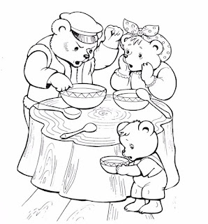 Goldilocks and the Three Bears coloring page