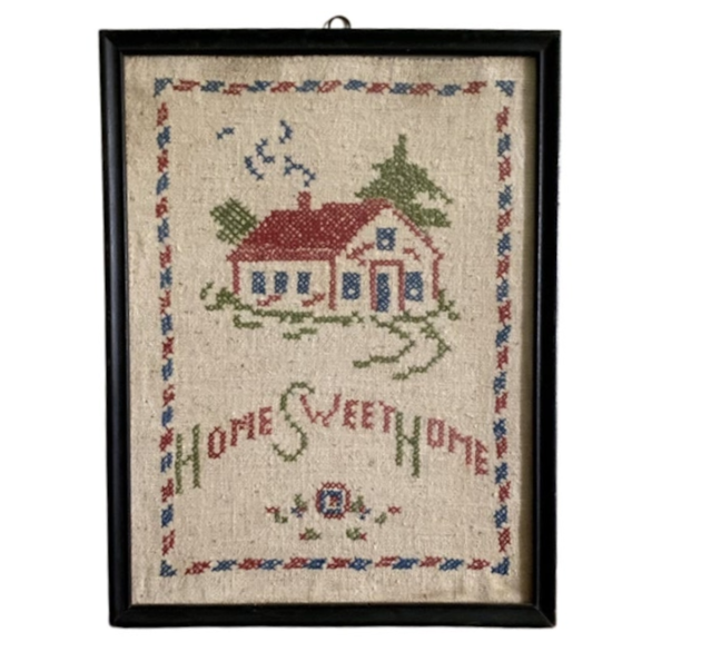 vintage home sweet home embroidery