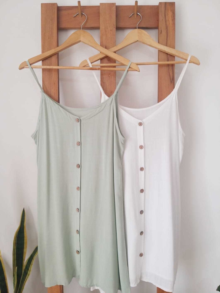 vestidos cortos de algodon con botones verano 2022
