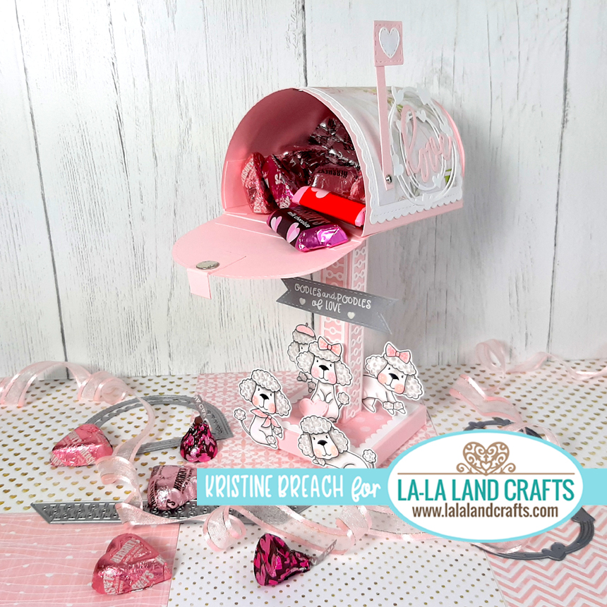 La-La Land Crafts, Poodles of Love, mailbox gift box, 3d, hello baby, tutorial