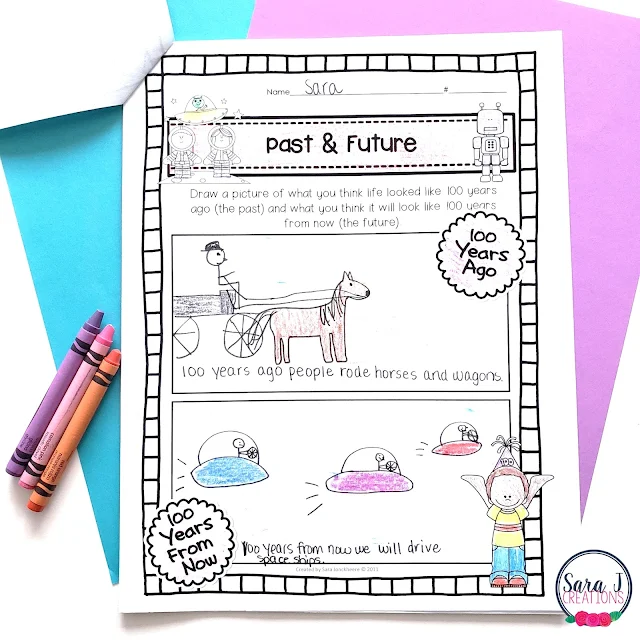 100th Day of School Activities - Past and Future