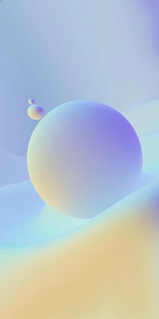 3D Sphere Soft Color iPhone Wallpaper