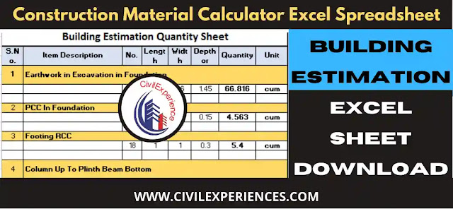 Building Materials Estimation | construction materials calculator