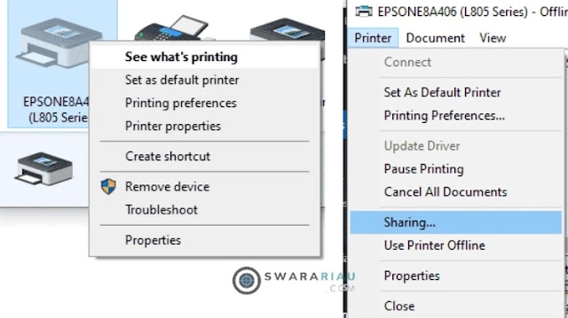 Share Printer Epson LX300