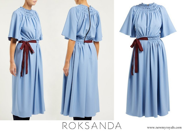 Princess Salma wore Roksanda Silba Belted Midi Dress