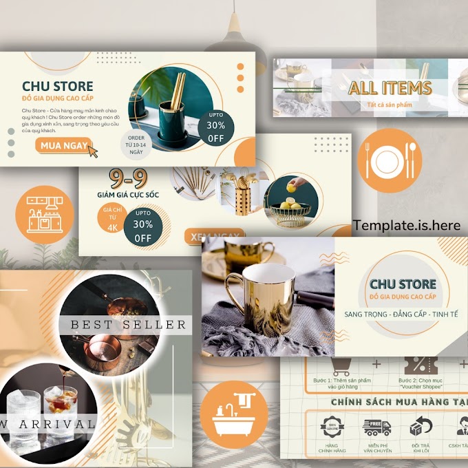 [ template.template ] Thiết kế bộ SHOPEE BANNER TEMPLATE cho shop nhà cửa và đời sống, store, marketing, instagram,... trang trí theo yêu cầu