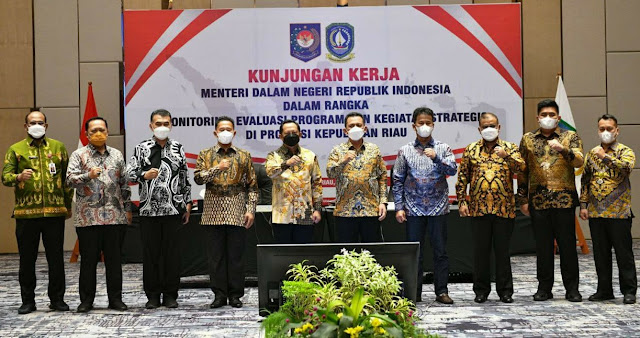 Mendagri RI Pimpin Rapat Monitoring dan Evaluasi Program Strategis di Provinsi Kepri