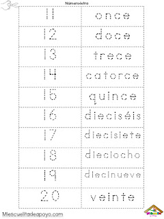 Como aprender los números del 10 al 20