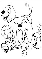Clifford and friend coloring page