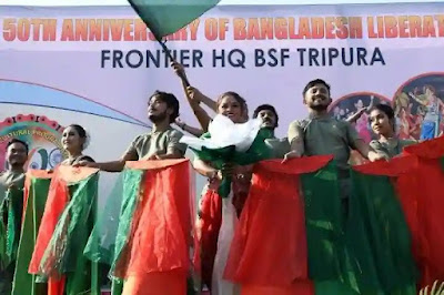BSF Tripura organises cultural events at the Integrated Check Post at Agartala to mark 50 years of Bangladesh Liberation War