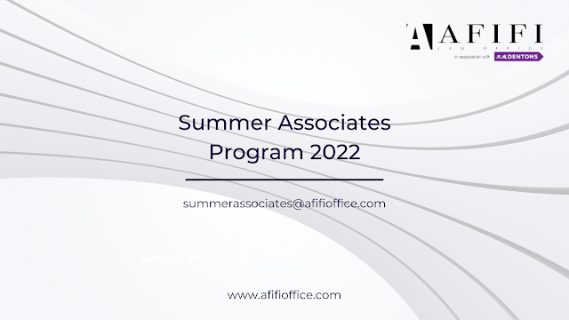 برنامج التدريب الصيفي لطلاب كلية حقوق في مكتب عفيفي للمحاماة Afifi Law Office | Summer Associates 2022