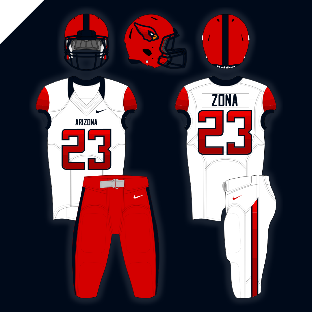 Arizona Cardinals Mixtape Uniforms, a mashup of old and new. Part of my  series for all 32 teams! Yes, they wore red helmets before. : r/AZCardinals