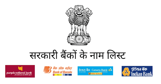 सरकारी बैंक नाम लिस्ट Government Bank List 2024