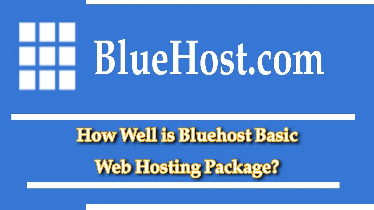 How well is Bluehost basic web hosting package?