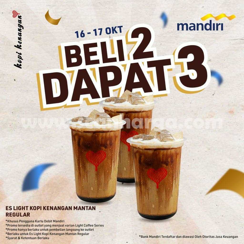 Promo Kopi Kenangan Beli 2 Dapat 3 Es Light dengan Kartu Debit Mandiri