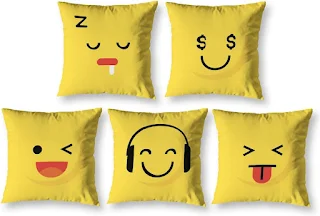 Capas de Almofadas Decorativas Emoji Kit 5 Peças