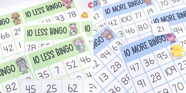 Your students will love playing ten more and ten less bingo.