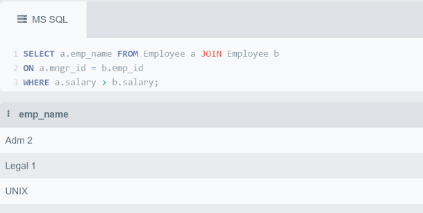 SQL Query questions for Tech Interviews