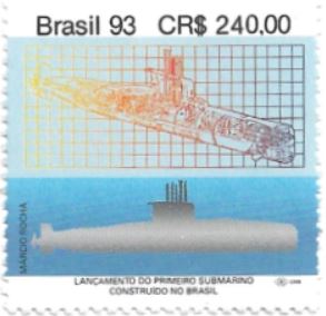 Selo Lançamento do Primeiro Submarino Construído no Brasil