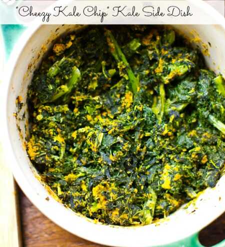 "Cheezy Kale Chip-Flavored" Kale Side Dish