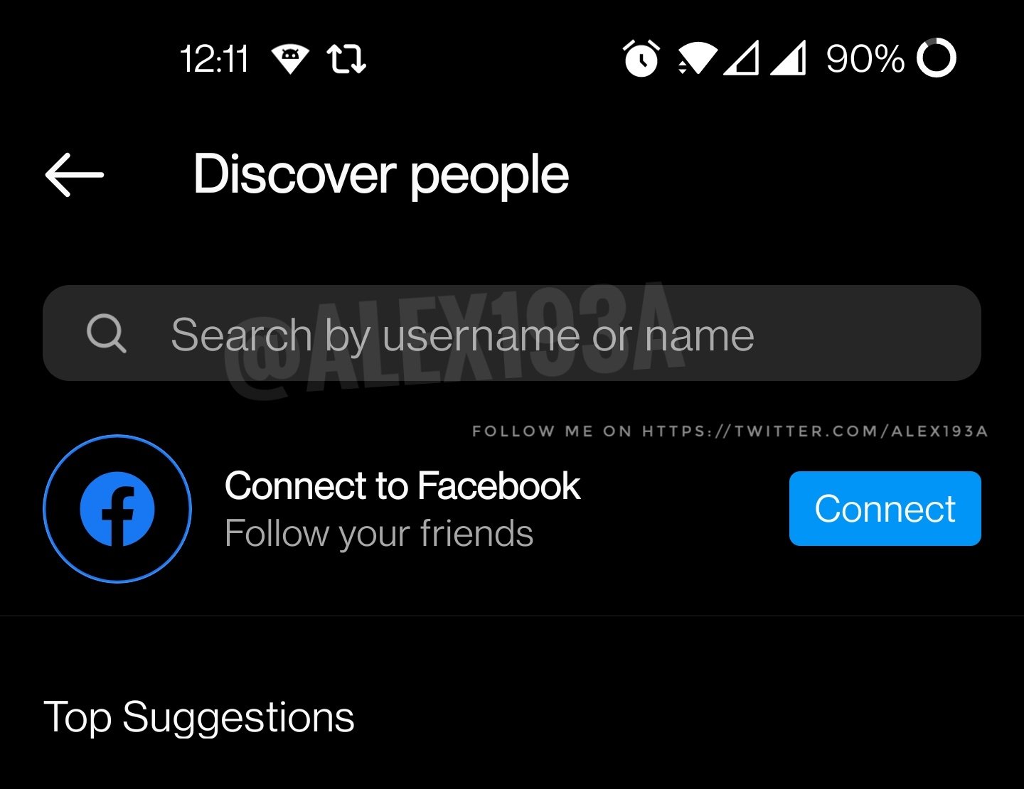 Instagram is working on the ability to search for people by username or name in the Discovery People page