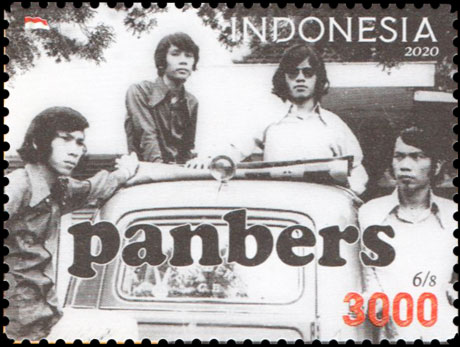 Indonesian Postage Stamp Indonesian Popular Music, Band Panbers 3000 rupiah 2020