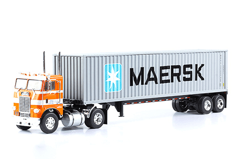 freightLiner coe 1:43 maersk, camiones 1:43, camiones americanos 1:43, coleccion camiones americanos 1:43, camiones americanos 1:43 altaya españa