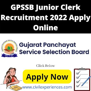[Latest] GPSSB Junior Clerk Recruitment 2022 Apply Online | GPSSB Junior Clerk Recruitment 2022 | Junior Clerk Bharti 2022 Gujarat Ojas