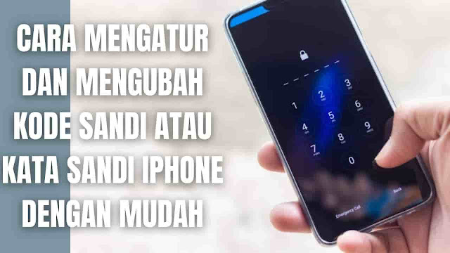 Cara Mengatur dan Mengubah Kode Sandi atau Kata Sandi IPhone Dengan Mudah Di dalam mengatur dan mengubah kode sandi atau kata sandi IPhone ada beberapa langkah yang bisa di ikuti yang diantaranya adalah :  Cara Mengatur atau Membuat Kode Sandi Atau Kata Sandi IPhone Untuk mengatur atau membuat kode sandi atau kata sandi IPhone, silahkan ikuti langkah ini :  Buka Pengaturan Lalu pilih Face ID & Kode Sandi atau Touch ID & Kode Sandi Lalu ketuk Nyalakan Kode Sandi Setelah itu masukkan Kode Sandi yang ingin digunakan Lalu masukkan ulang Kode Sandi dan pilih Save atau Simpan  Untuk melihat pilihan untuk membuat kata sandi, ketuk Pilihan Kode Sandi. Pilihan paling aman adalah Kode Alfanumerik Khusus dan Kode Numerik Khusus    Cara Mengubah Kode Sandi Atau Kata Sandi IPhone Untuk mengubah kode sandi atau kata sandi IPhone, silahkan ikuti langkah ini :  Buka Pengaturan Lalu pilih Face ID & Kode Sandi atau Touch ID & Kode Sandi Lalu ketuk Ubah Kode Sandi Setelah itu masukkan Kode Sandi yang dipakai sekarang Lalu masukkan Kode Sandi yang baru Lalu masukkan ulang Kode Sandi baru untuk mengkonfirmasi Lalu pilih Save atau Simpan selesai    Nah itu dia bagaimana cara mengatur dan mengubah kode sandi atau kata sandi IPhone dengan mudah, melalui bahasan di atas bisa diketahui langkah-langkah di dalam mengatur dan mengubah kode sandi IPhone. Mungkin hanya itu yang bisa disampaikan di dalam artikel ini, mohon maaf bila terjadi kesalahan di dalam penulisan, dan terimakasih telah membaca artikel ini."God Bless and Protect Us"