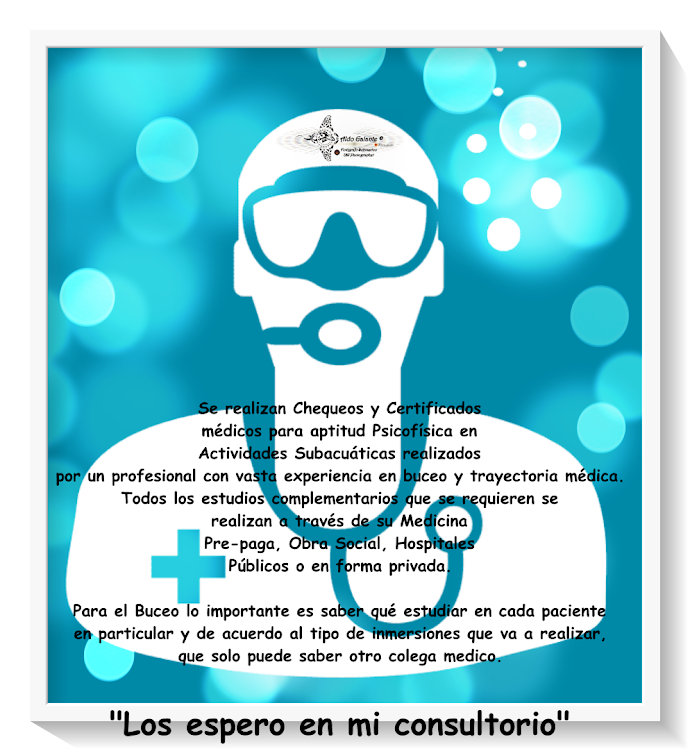 No realice inmersiones sin un chequeo medico completo previo. Evite accidentes de buceo.