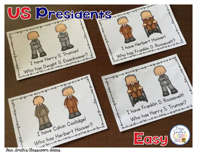 Click Here to Get This US Presidents I Have, Who Has? Game For Your Students TODAY!