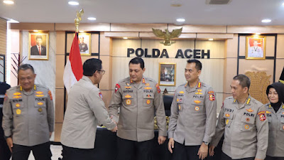 Kapolda Aceh Sambut Kedatangan Tim Korbinmas Polri, Ada Beberapa Agends Dibahas