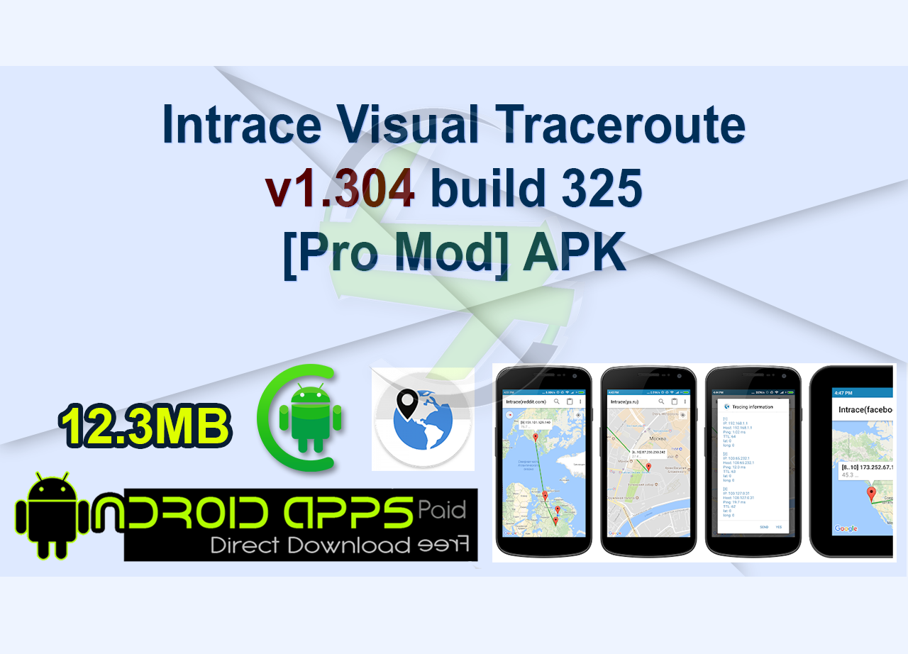Intrace Visual Traceroute v1.304 build 325 [Pro Mod] APK