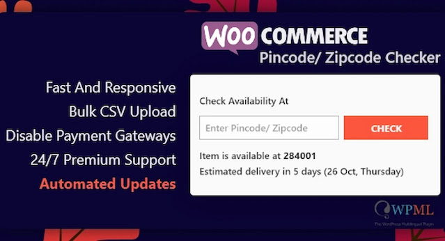 WooCommerce Pincode/ Zipcode Checker 2.3.1