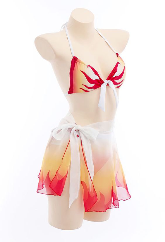 Womens Cover up Swimsuit Anime Style Bathing Suit Japanese Cartoon Swimwear