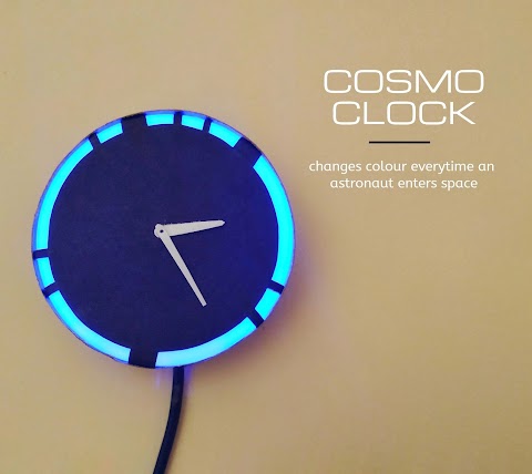 Cosmo Clock - Changes Color Everytime an Astronaut Enters Space
