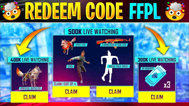 Free Fire FF Redeem Code Pakistan Server : Garena Free Fire FF Redeem Code