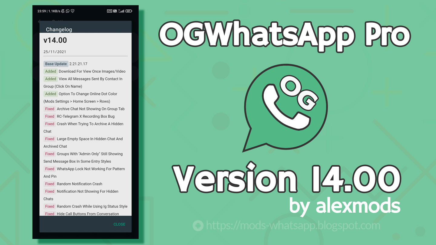 OGWhatsApp Pro v14.00 APK by AlexMods