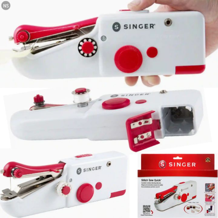 SINGER Fashion DIY Machines: Mini Battery-Powered Handheld Cloth Repair and Stitch Sewing Machine - Must Have for Tailors and Dressmakers