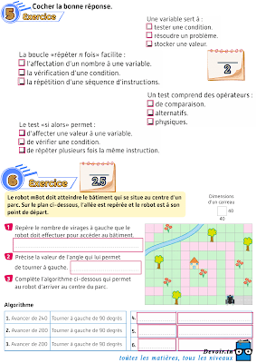 فرض  تأليفي 2 اعلامية سنة 8 الثلاثي االثاني مع الاصلاح pdf  , devoir de Synthèse 2 informatique 8ème année  avec correction pdf trimestre 2