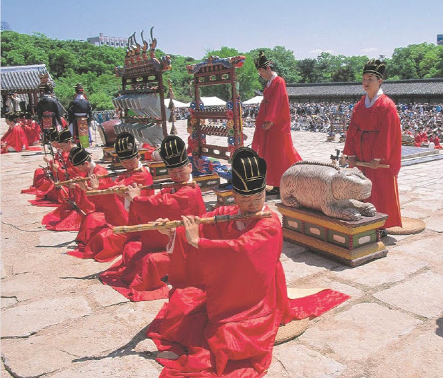 elaborate memorial rites and the music, which accompanies them called Jongmyo-jeryeak