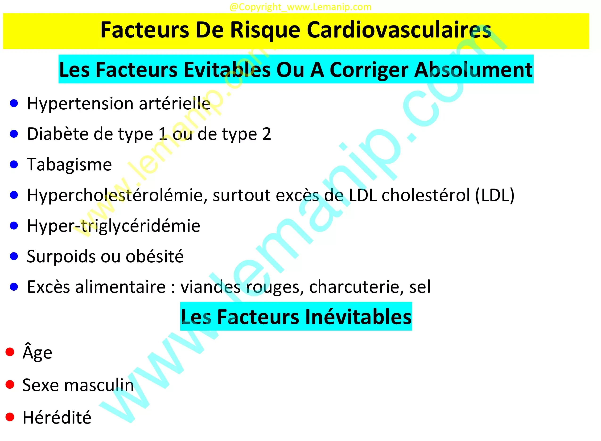 Facteurs De Risque Cardiovasculaires